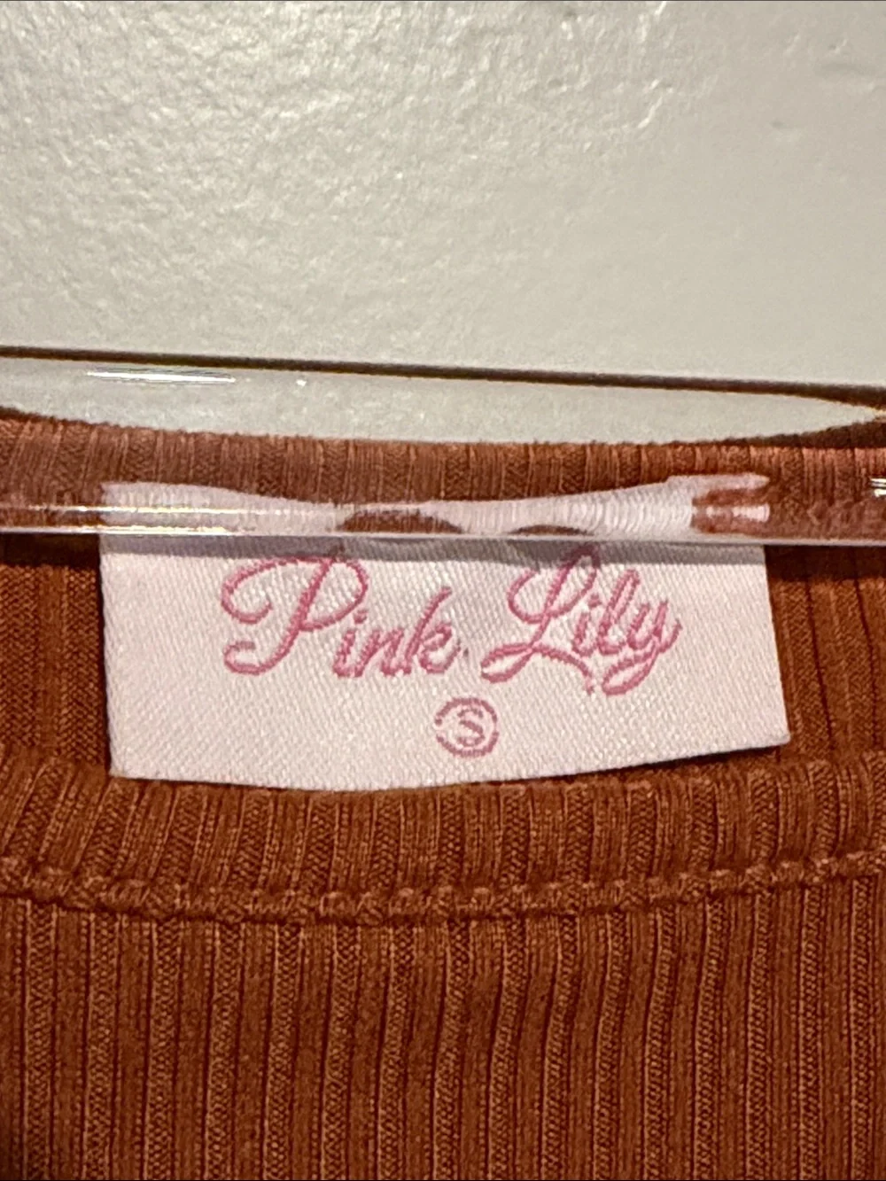 Pink Lily Ribbed Tank Midi Dress in Orange Rust